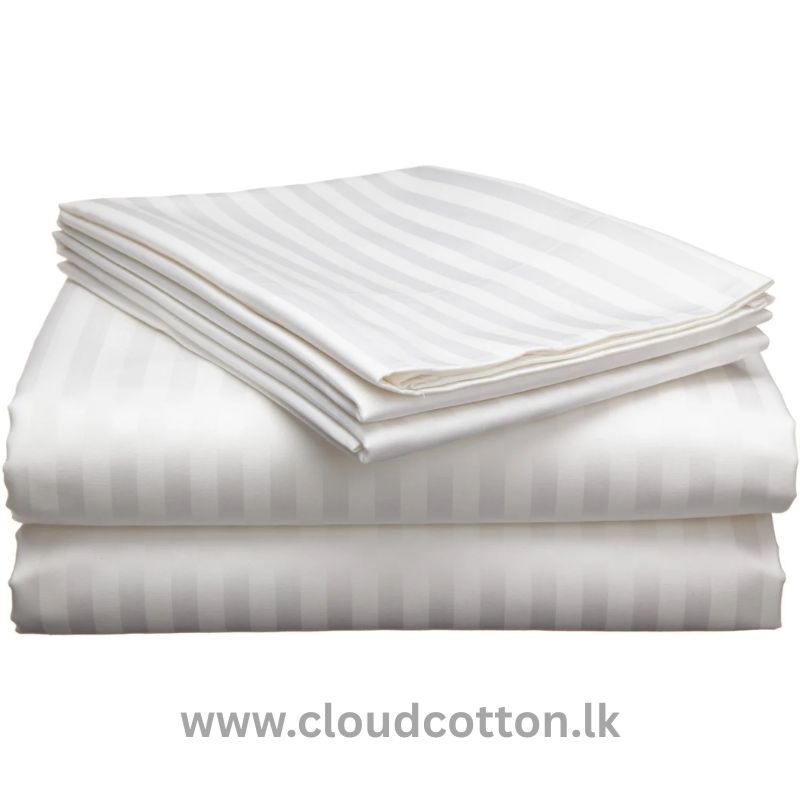 Ultra-Soft Cotton-Blend Striped Bed Sheet - Image 3