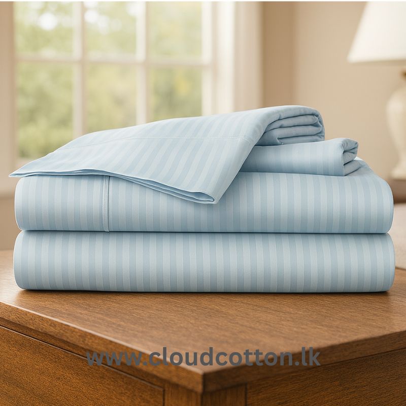 Ultra-Soft Cotton-Blend Striped Bed Sheet