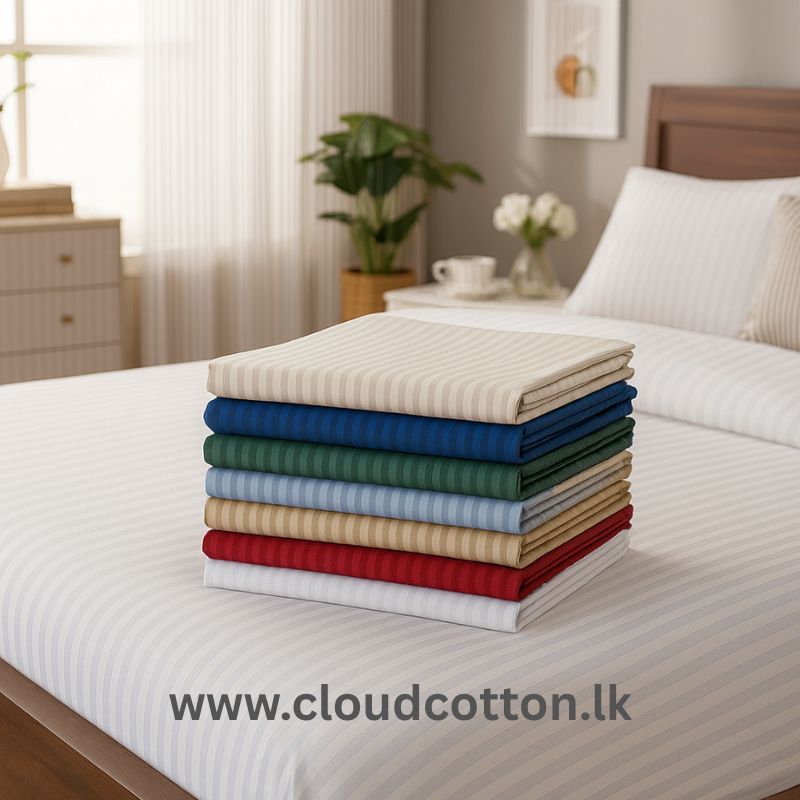 Ultra-Soft Cotton-Blend Striped Bed Sheet - Image 2