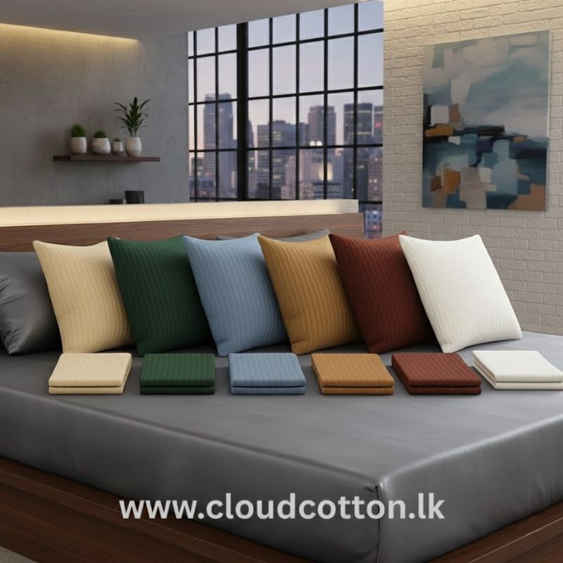 Luxury Hotel Grade 100% Cotton Striped Pillowcase - Image 3