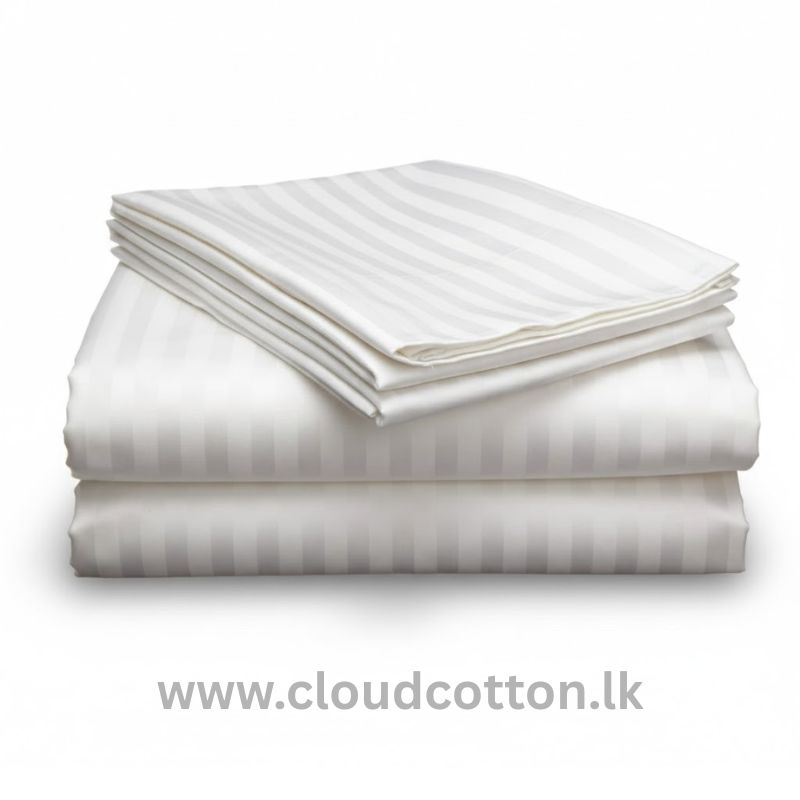 Luxury Hotel Grade 100% Cotton Striped Pillowcase - Image 2