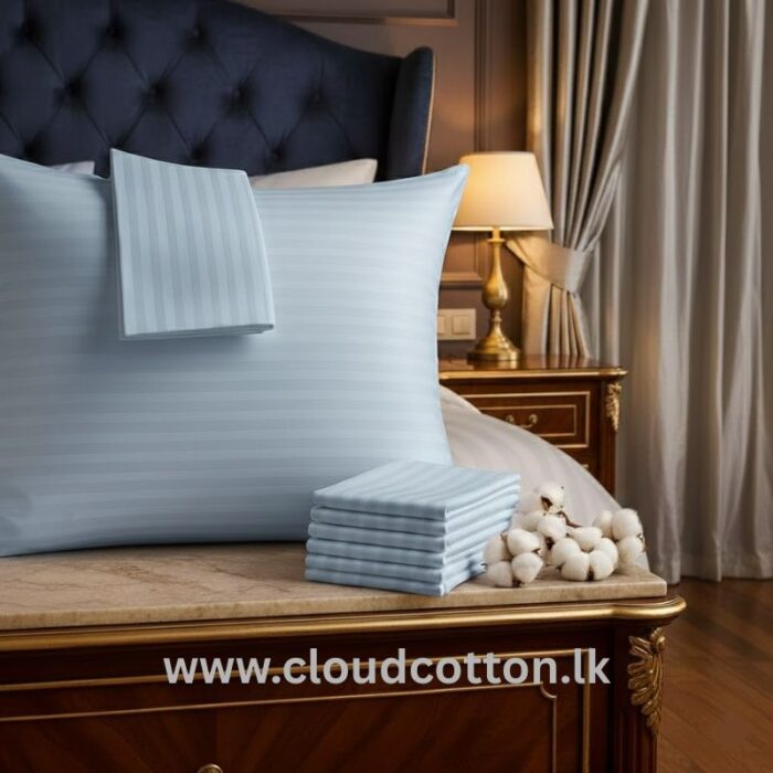 Luxury Hotel Grade 100% Cotton Striped Pillowcase